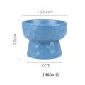 Ceramic Bevel Slant Pets Water Neck Protection Bowls