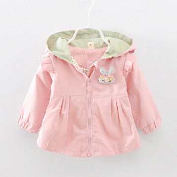 Fashion 2019 kids jacket for Girls Toddler Baby Girls Rabbit Ear Hooded Windproof Coat Outwear Casual Clothes Куртка детская @45