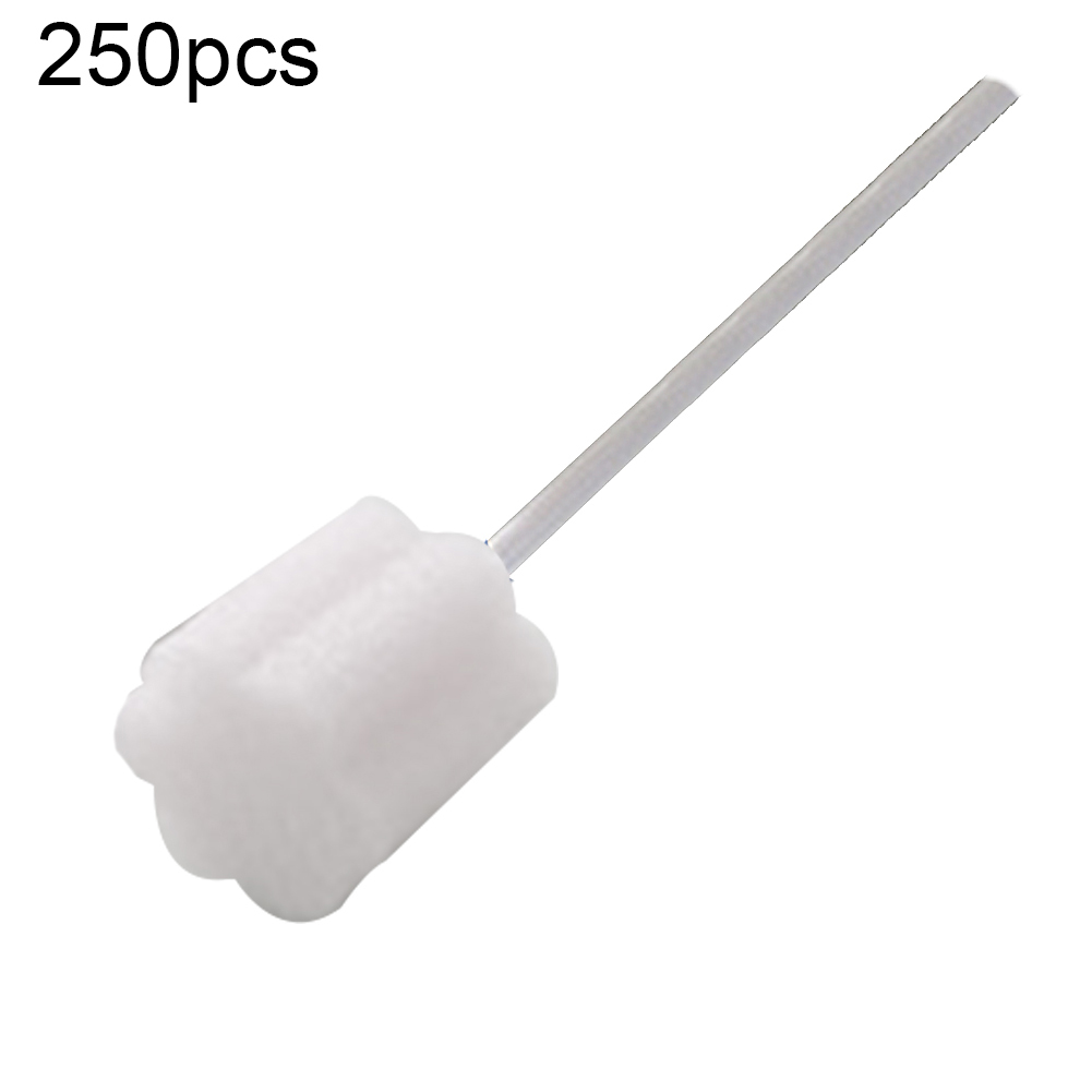 250Pcs Disposable Sponge Oral Swabs Odor Remover Tongue Cleansing Stick Disposable Oral Care Sponge Swab Tooth Cleaning Mouth