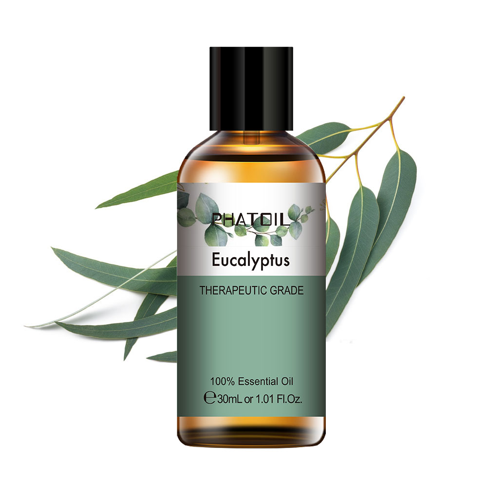 PHATOIL 30ML Eucalyptus Essential Oils for Humidifier Rose Lavender Jasmine Peppermint Sandalwood Bergamot Tea Tree Aroma Oil