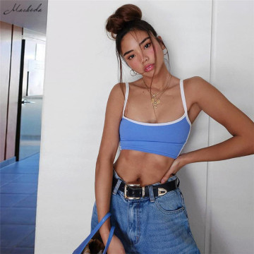 Macheda Sexy Crop Tops Womens Spring Summer Workout Tank Top Fitness Bralette Top Sleeveless Casual Camisole 2019 New Arrival