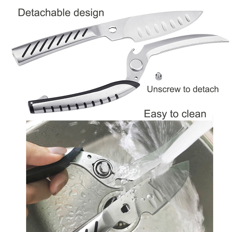 Multifunctional Kitchen Scissors Stainless Steel Smart Sharp blade fruit vegetable cutting detachable design kitchen shears