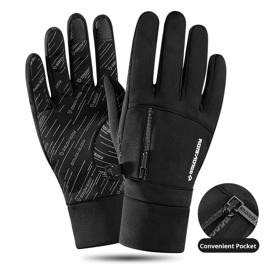 Autumn Winter Riding Gloves For Men Outdoor Ski Sports Touch Screen Windproof Waterproof Anti-slip Thick Warm Motorcycle Gloves