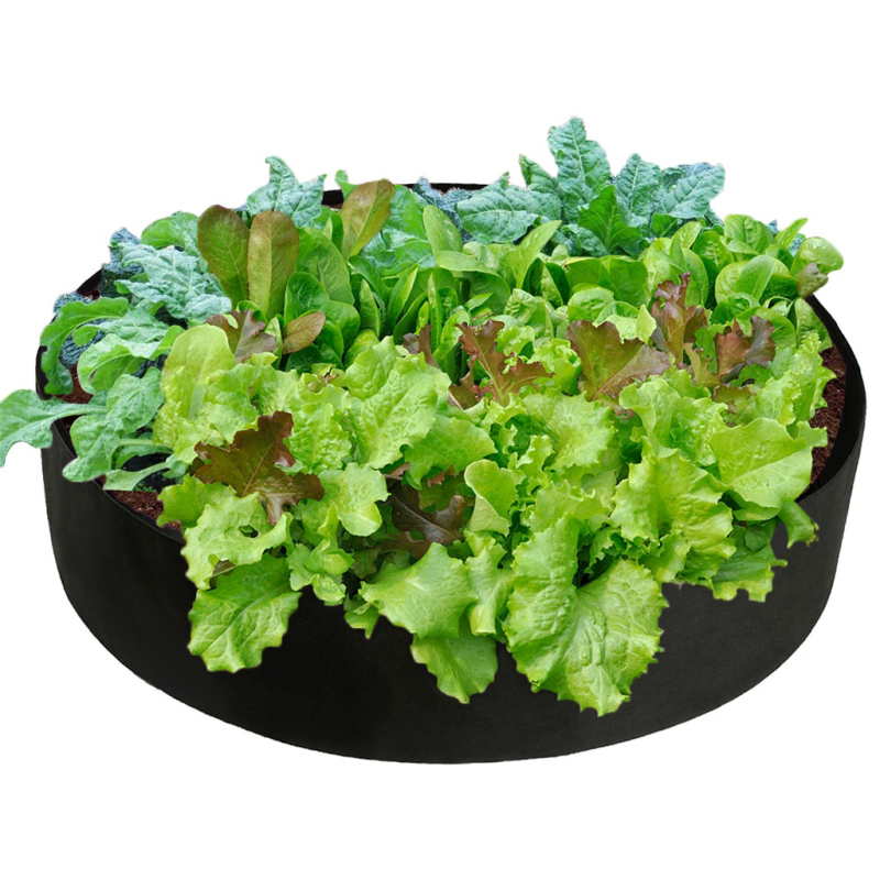 Fabric Raised Garden Bed Round Planting Container Grow Bags Breathable Felt Fabric Planter Pot For Plants Nursery Pot S/M/L