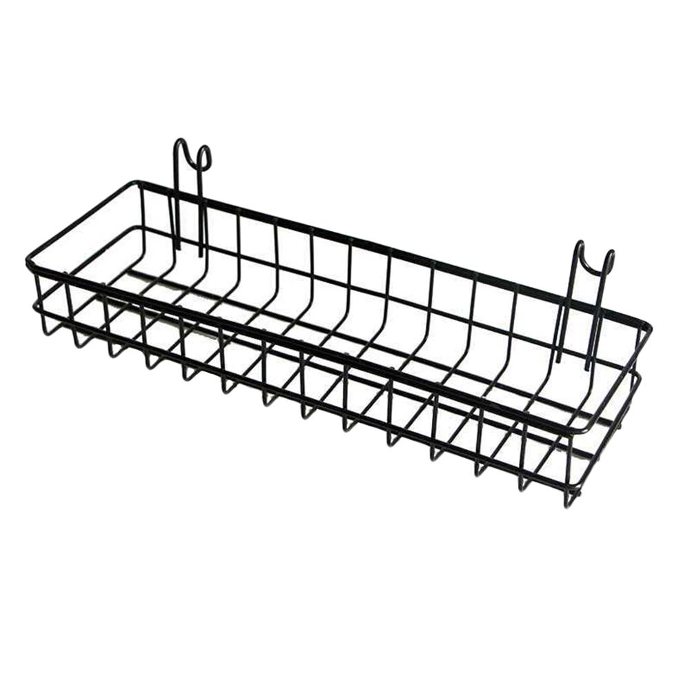 Mesh Wall Metal Wire Basket, Grid Panel Hanging Tray, Wall Mount Organizer, Wire Storage Shelf Rack