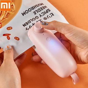For Xiaomi Portable sealing machine heat sealer snack plastic bag seal Hand press automatic Laminating machine USB charging