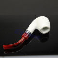 Classic Smoking Pipe Meerschaum Durable Patchwork Ppe Tobacco Cigarettes Cigar Pipes with Rubber Ring 1 PC