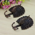 Peacock Hook Curtain Wall Holder Casting Hanging Ball Decoration Accessories 3 Colors For Living Room CP045C