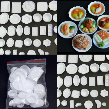 33Pcs/set Kitchen Mini Tableware Miniatures Cup Plate Dish Decor Toys for Doll Accessories Kids Girls Gift lOVELY