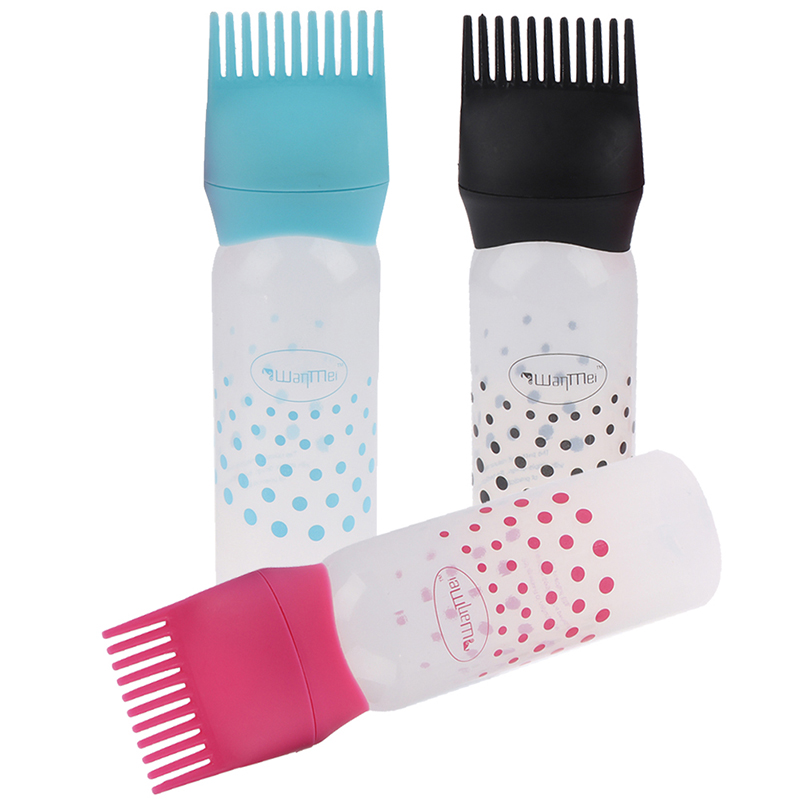 170ML Plastic Dyeing Shampoo Bottle Oil Comb Hair Tools Hair Dye Applicator Brush Bottles Styling Tool Hair Coloring