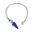 lapis lazuli+white crystal chain