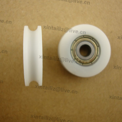 Free Shipping U groove sliding door wheel 5*24*7 POM caoted with 625 bearing roller inner 5mm groove wheel