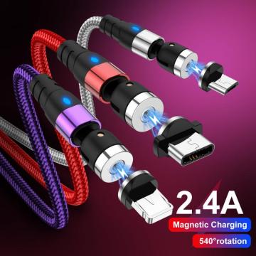 USB Charger Magnetic Charging Cable 3 In 1 Data Cable For Iphone Xiaomi Huawei Phone Charger Mobile Phone Accessories