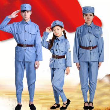 Military Women Uniforms The Eighth Route Army Uniform Red Guards Clothing New Fourth Army Suit Chorus Dance Costume Cosplay
