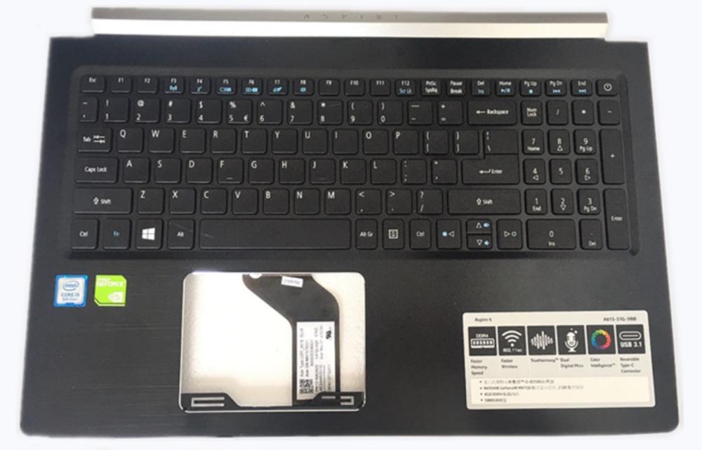 MEIARROW 95%new for Acer Aspire 5 A515-54 A515-54G palmrest upper cover US keyboard,no touchpad