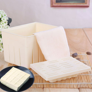 DIY Tofu Mold Plastic Tofu Press Mould Homemade Soybean Curd Tofu Making Mold With Cheese Cloth Kitchen Cooking Tool Set