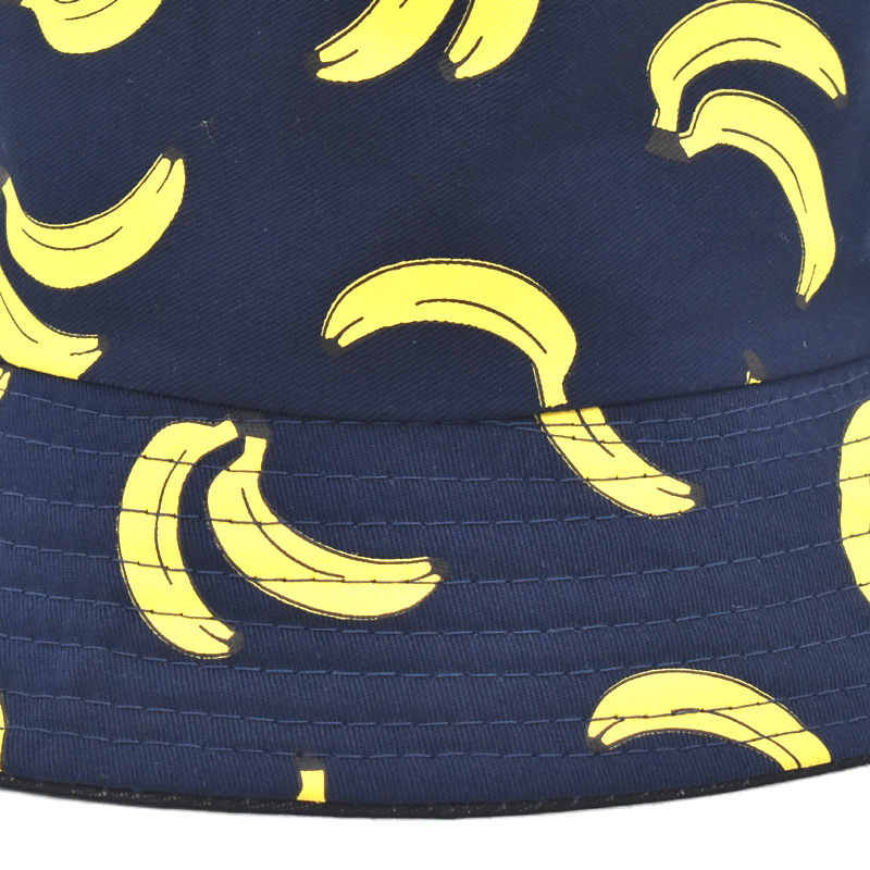 Banana Bucket Hat for Women Fresh Fruits Fisherman Hats Pineapple Watermelon Cotton Bucket Cap Bob Gorros Beach Travel Caps 2020