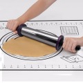 Realand Sturdy Stainless Steel Rolling Pin Non Stick Dough Roller with Adjustable Thickness Rings for Pizza Pastry Baking