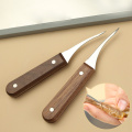 1PC Stainless Steel Shrimp Cutter Food Cleaning Tool Black Walnut Handle Kitchen Prawn Deveiner Lobster Knifes Kitchen Gadgets