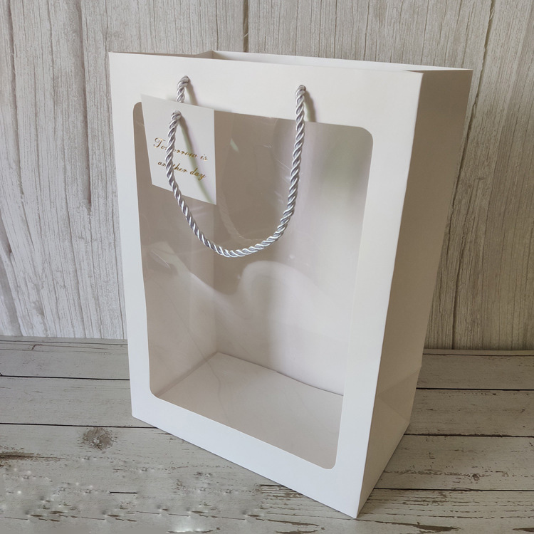 Gift Paper Bags With Clear Window Jpg