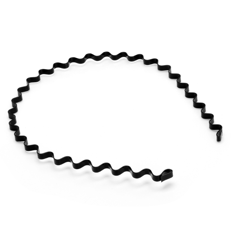 2020 Fashion Women Metal Spiral Wave Headband Hair Band Hoop Black Hair Accessories Girls Sport Headwear Solid Brand New 1pc