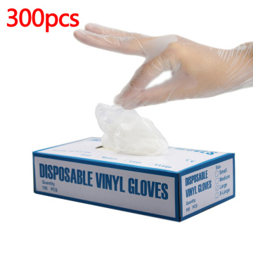 300pcs Disposable PVC Gloves Dishwashing Kitchen Garden Latex Gloves Household Transparent Rubber Gloves For Home Cleaning