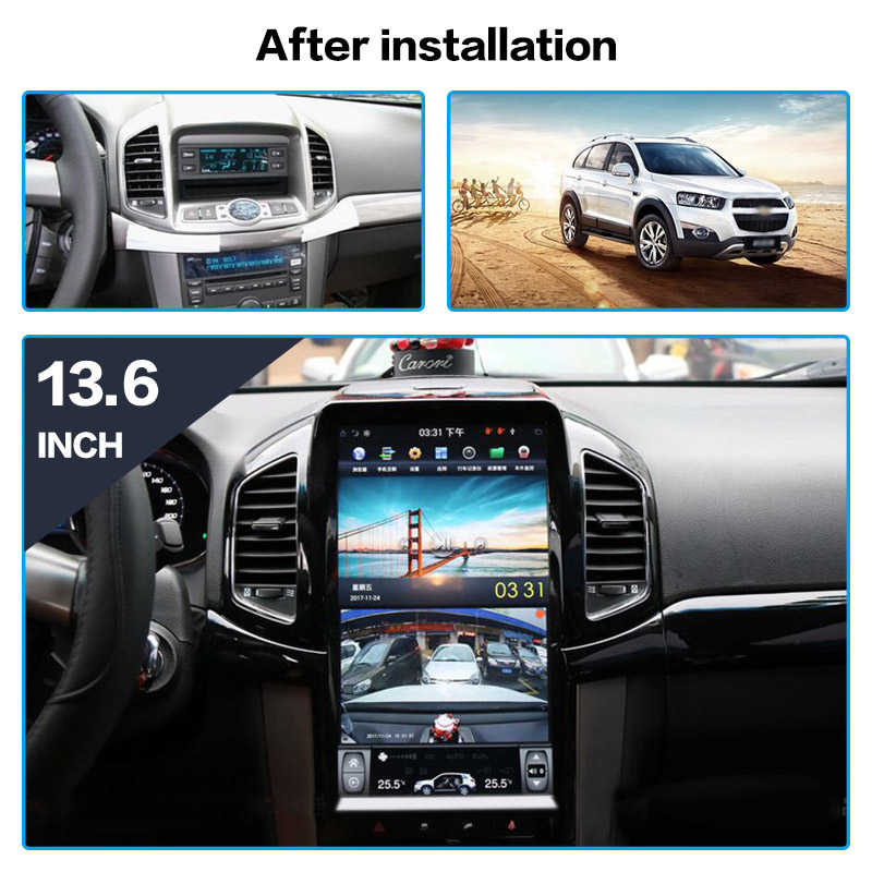 Android 9.0 4+128G Tesla Style GPS Navi For Chevrolet Captiva 2013-2017 Headunit Multimedia Radio Tape Recorder DSP with Carplay