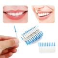 120 Pcs Tooth Hygiene Floss Adults Dual Interdental Brush Toothpick Teeth Stick Floss Pick Oral Gum Teeth Cleaning Care