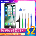 NOHON LCD Screen For iPhone 6 6S 7 8 X iPhone7 Display 3D Digitizer Assembly 3D Touch Replacement AAAA Mobile Phone LCDs + Frame