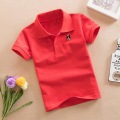 High Quality 100% Cotton 2019 New Fashion Kids Polo Shirts Children Turn-down Collar Boys Girls Children Short Sleeve Clothes