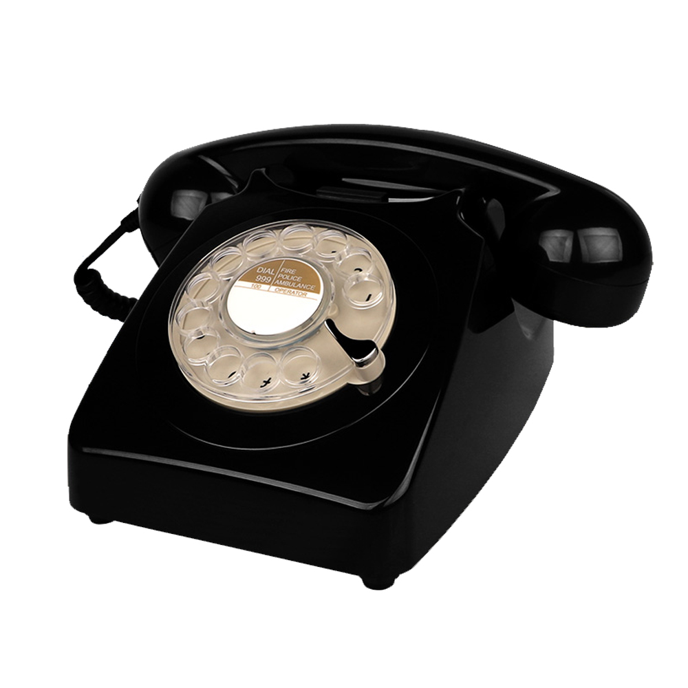 Corded Telephone Green Retro Landline Phones Antique Rotary Dial Desktop Telephone Pretty Classic Telephones for Home Decor