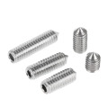 50Pcs M4 Stainless Steel Allen Head Hex Socket Grub Screw Bolts Nuts Fasteners with Cone Point Screws M4 x6mm/8mm/10mm/12mm/16mm