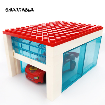 Smartable Garage with Rolling Door MOC Parts Building Blocks Toys For Kids DIY Big Luxury House Compatible All Brands City Gift