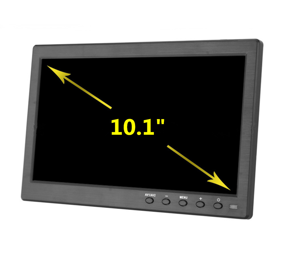 10.1" HD1024*600 LCD monitor Car monitor Home security monitor PC /TV Display built-in speaker Support VGA/BNC/USB/HDMI/AV input