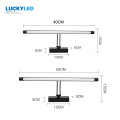 LUCKYLED Modern Led Mirror Light 8W 12W AC90-260V Wall Mounted Industrial Wall Lamp Bathroom Light Waterproof Stainless Steel