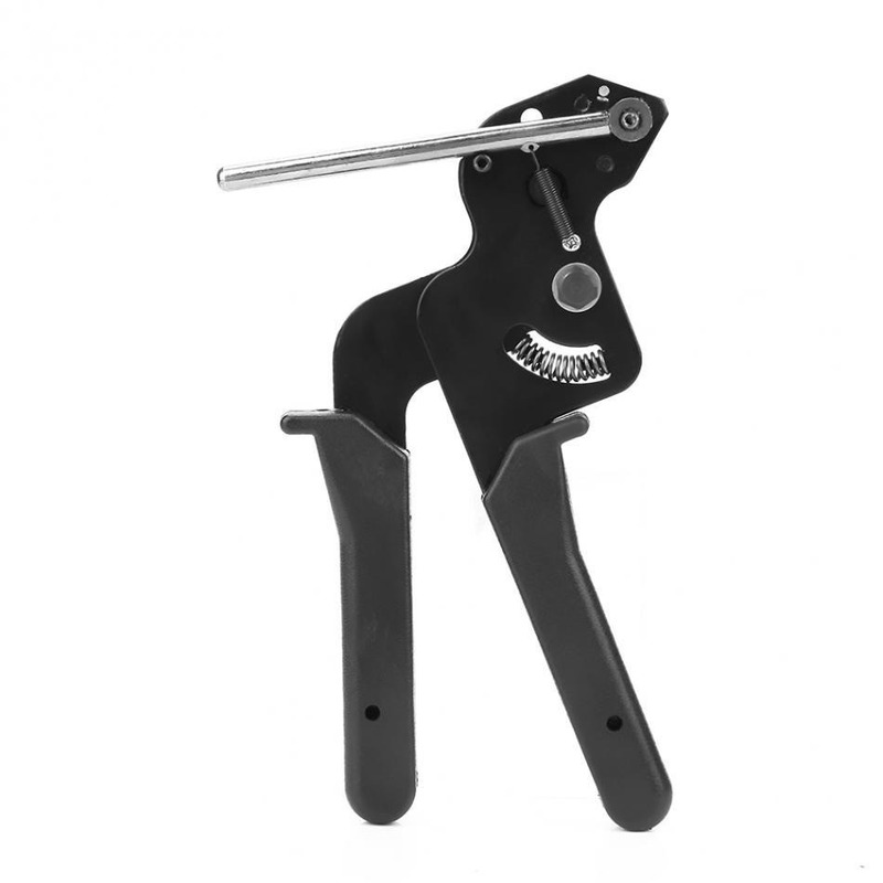 Stainless Steel Cable Tie Gun Plier Automatic Adjustable Tensioner Fastening Tightening Cutting Tool 12mm Width 0.3mm Thickness