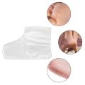 100Pcs Disposable Plastic Foot Covers Transparent Shoes Cover Paraffin Bath Wax SPA Therapy Bags Liner Booties for Women Men