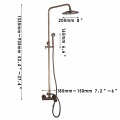 KEMAIDI Antique Brass Bathroom Rainfall Shower Head System Polished Chrome Bath & Shower Faucet Mixer Shower Set W/ Hand Spray