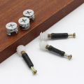 30 Set 3 In 1 Hidden Wardrobe Connection Screw Wood Panel Splicing Bolt for Furniture Wood Connection Eccentric Wheel Hardware