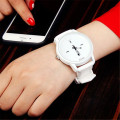 Harajuku Wind WOMEN'S Watch Trend Europe and America Large Dial Simple Black and White South Korea Couples Cool Fashion Man High