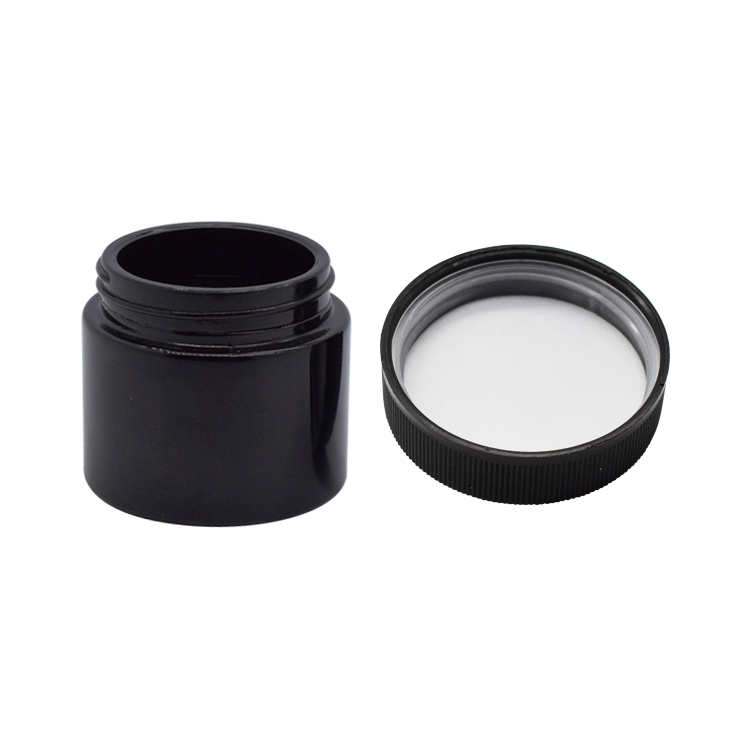 Black glass storage jar Chinese supplier