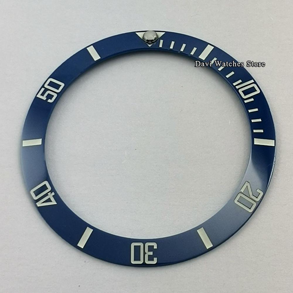 38mm Super Luminous Watch Bezel Insert Black/Blue/Green Ceramic Bezel Ring Insert Watch Parts Fits For 40mm Watches