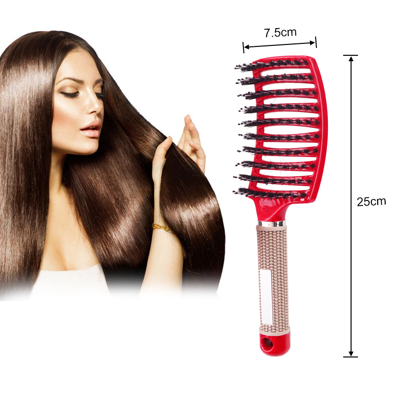 Anti Klit Hairbrush Women Female Hair Scalp Massage Comb Bristle&nylon Hairbrush Wet Curly Detangle Hair Brush For Salon