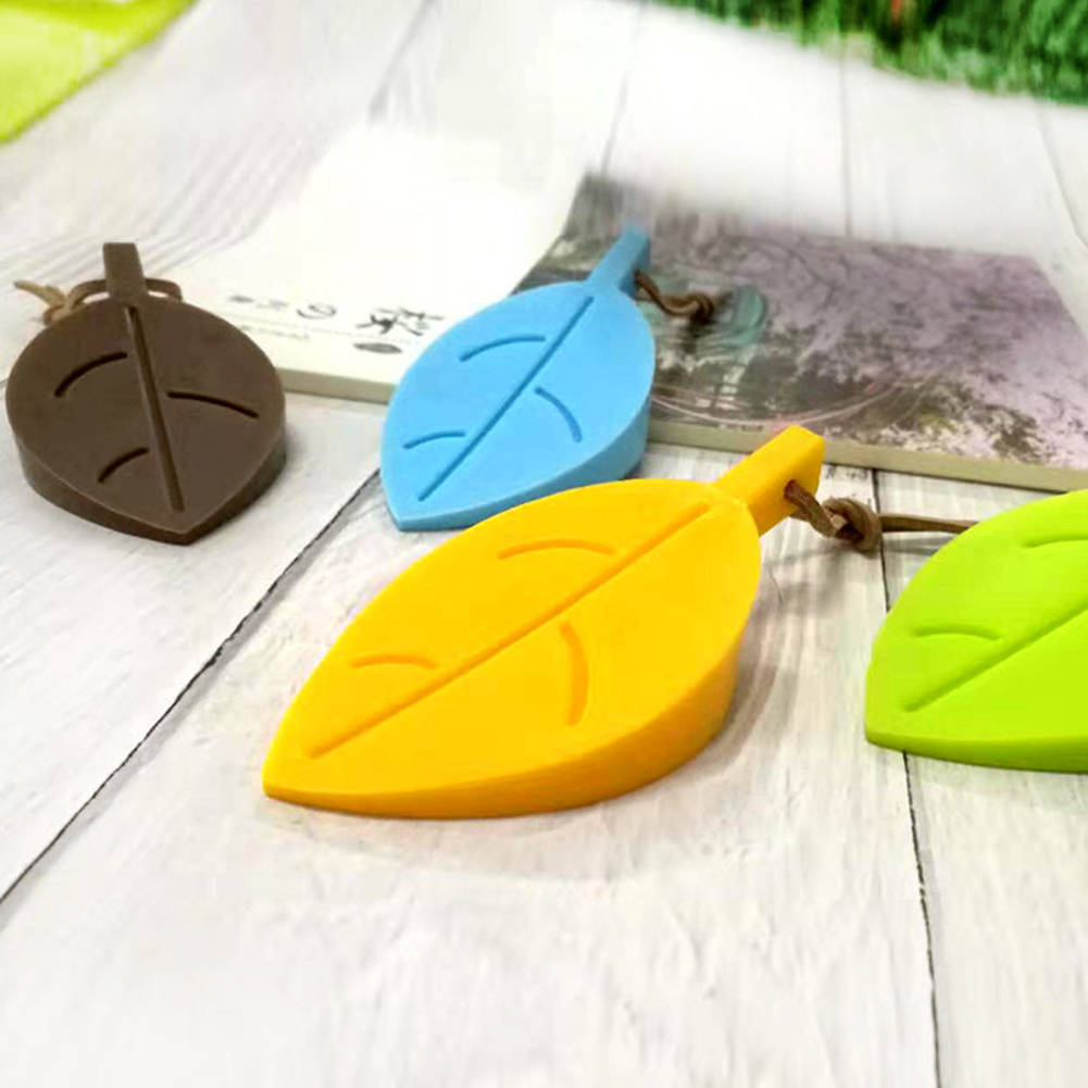 Leaf Shaped Silicone Door Stop Wedges Anti-Folder Security Door Card Stoppers Creative Leaf Style Door Stopper