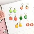 Summer Small Fresh Cute Fruit Watermelon Strawberry Kiwi Long Earrings For Women Night Club Punk Jewelry Accessories Brincos