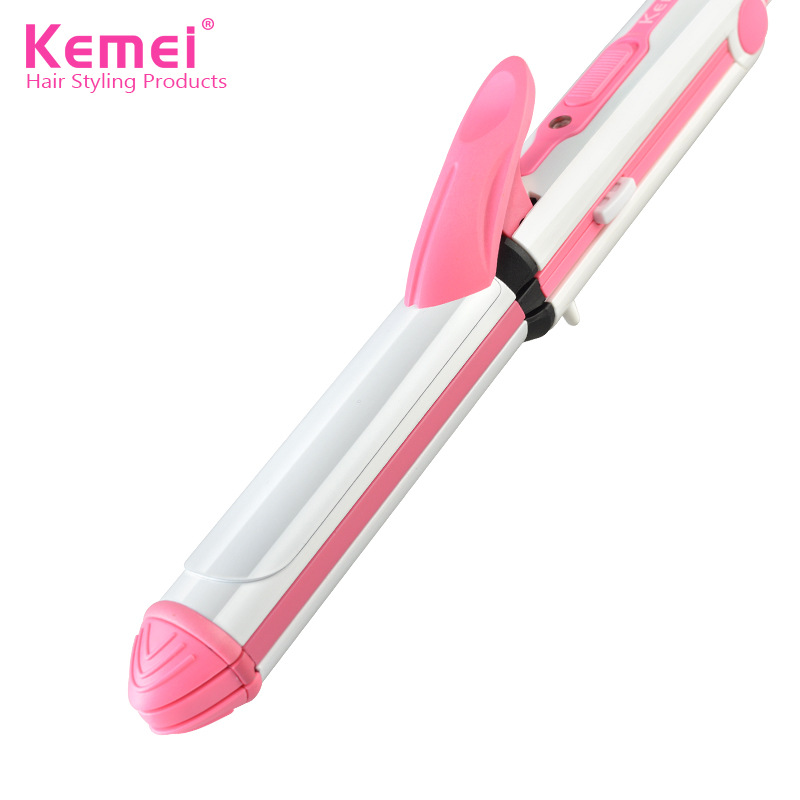 Kemei 3 In 1 Electric Hair Brushes Hair Straightener/Curling Iron Ceramic Straightening Corn Clip Irons Styling Tool 43D KM-1213