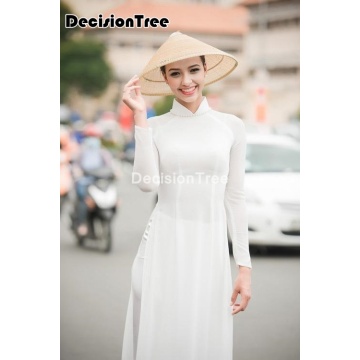 2021 white woman aodai vietnam traditional clothing vietnam robes and pants vietnam costumes improved cheongsam ethnic style