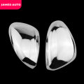 Jameo Auto 2Pcs/Set Exterior Car Chrome Rearview Mirror Protection Cover Trim Fit for Peugeot 208 GTI 2014 - 2018 Accessories