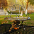 4 Slice Outdoor Camping BBQ Toaster Tray Foldable Bread Toast Rack Grill Creative Practical Bread Toast Rack