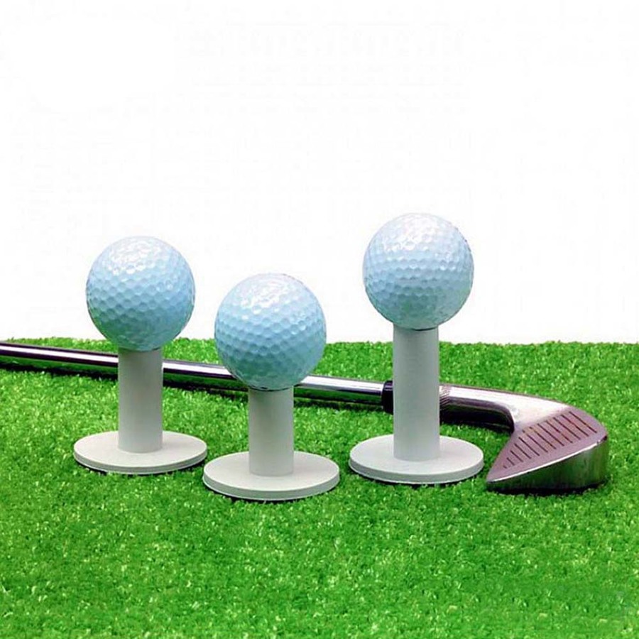 3 Pcs Durable White Rubber Golf Tees 1.15" 2.25" 2.75" 3" 3.13" Training Practice Sport Ball Tee Holder Mat